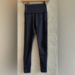 Aerie Chill Play Move High Waisted Navy Blue Legging